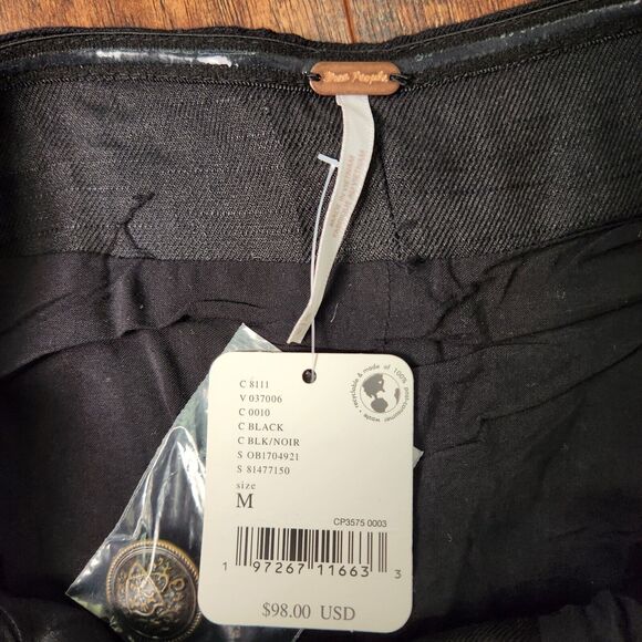 Free People Between Us Tube Top Black Sleeveless Strapless Womens Medium NWT - Picture 8 of 8